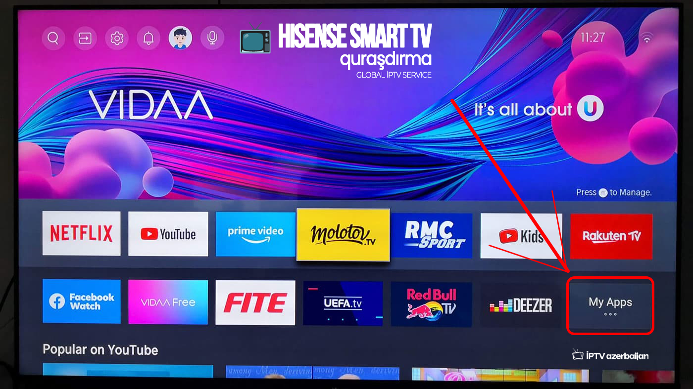 Hisense Home düyməsi